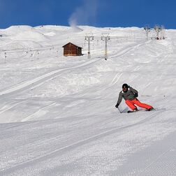 Urmein Winter - Skifahren (Steph in aktion)